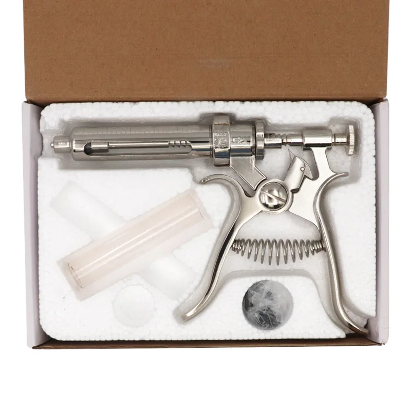 Metal Veterinary Vaccine Injector Gun Auto Syringe Poultry Injection Automatic Syringes for Sale