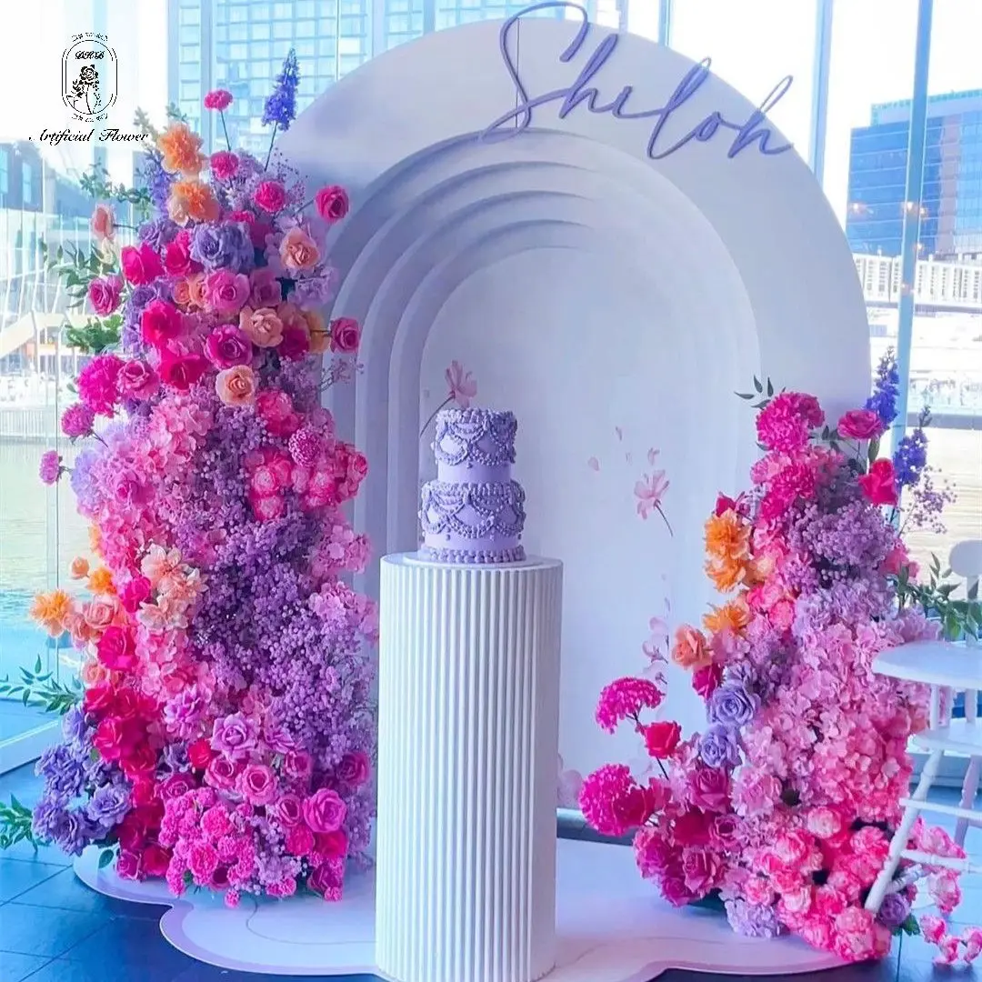 DKB- Wedding Flower Backdrop Event Party Stage Decoration Back Drops Supplies Flower Wall Background Flower Backdrop Stand