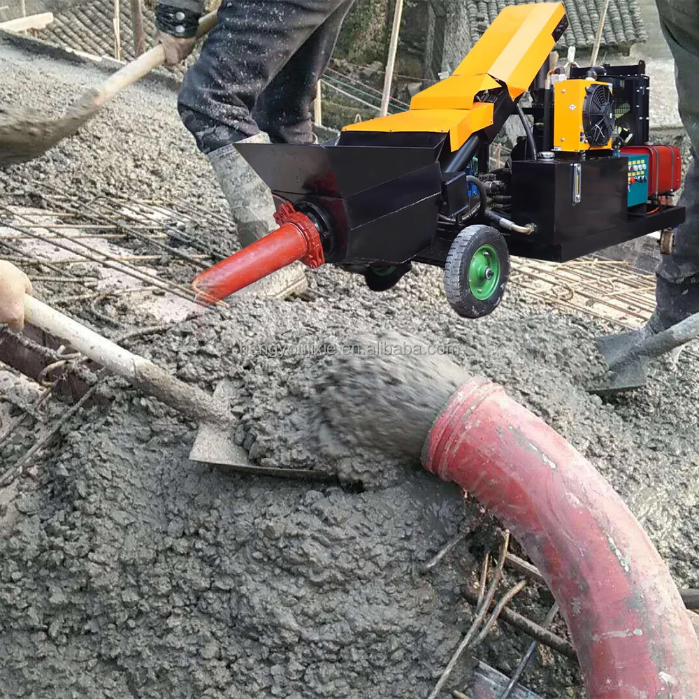 Customization Mini Concrete Pump Diesel Small Portable Concrete ...