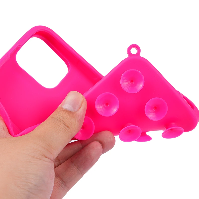 Solid Color Silicon Protective Shockproof Phone Back Cover Suction Cup Mobile Case for IPhone16 Fundas Accesorios Para Celulares