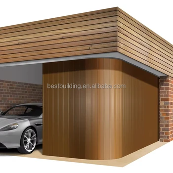 Modern Style Insulated Side Opening Garage Door Hot Sale Glass Surface Sectional Garage Door
