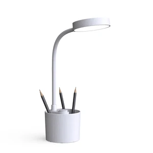 New Arrival Desk Lamp USB Rechargeable 3 CCT Reading Lamp with Pen Holder and Cellphone Holder