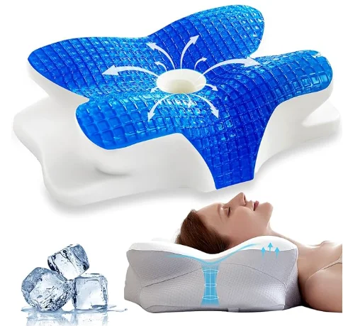 Deep Sleeping Custom Cover Sommer Slow Rebound Premium Schmetterling Ortho pä disches Memory Foam Kissen mit Kühlgel