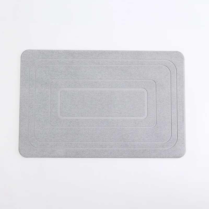 Wholesale Bath Tub Anti Slip Mat Diatom Earth Stone Bath Mat Pad with Sanding Tool supplier