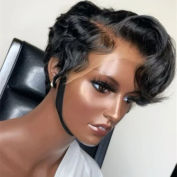 New Arrival Short Bob Wigs Pre Plucked Remy Brazilian Glueless Pixie Cut Wig Human Hair For Women