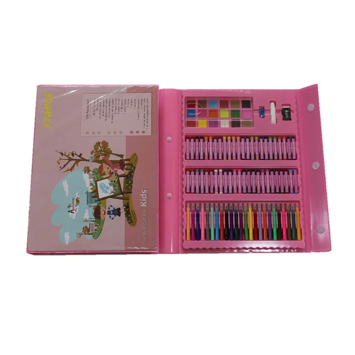 Wholesale 176-Piece Trifold Easel School Kids Stationery drawing art set