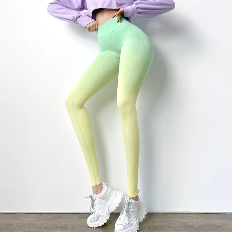 Mitaogirl Women Gradient Color Fitness Pants