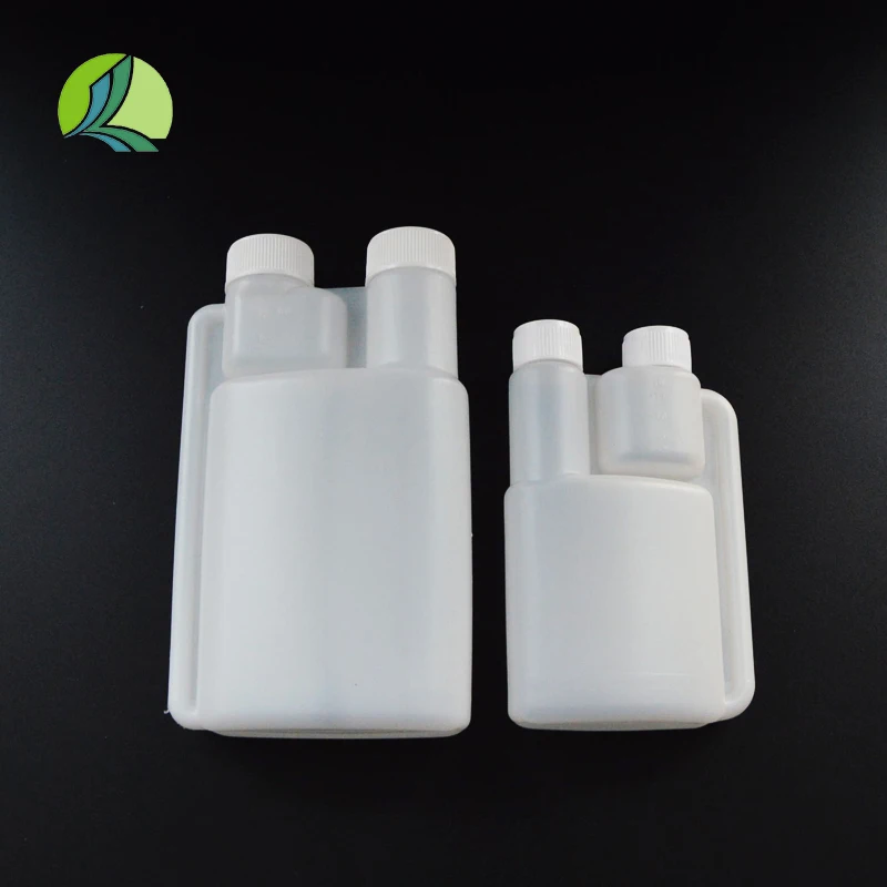 100ml 250ml 500ml 1000ml HDPE Plastic Double Chamber Metering Bottle Laboratory Double Neck Bottle Dispenser