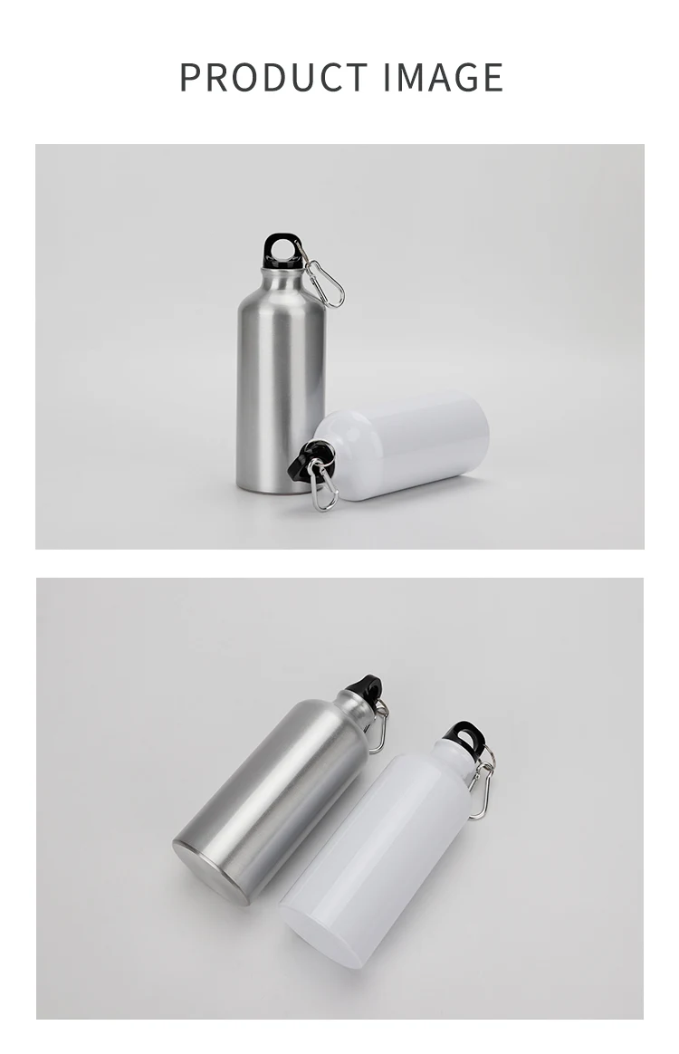 600 ml Aluminum Sport Bottle - Silver – Blank Sublimation Mugs