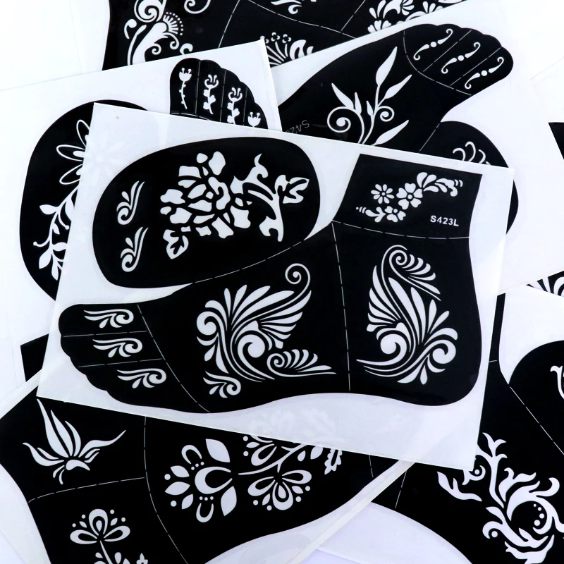 Оптовая продажа, многоразовый трафарет для татуажа