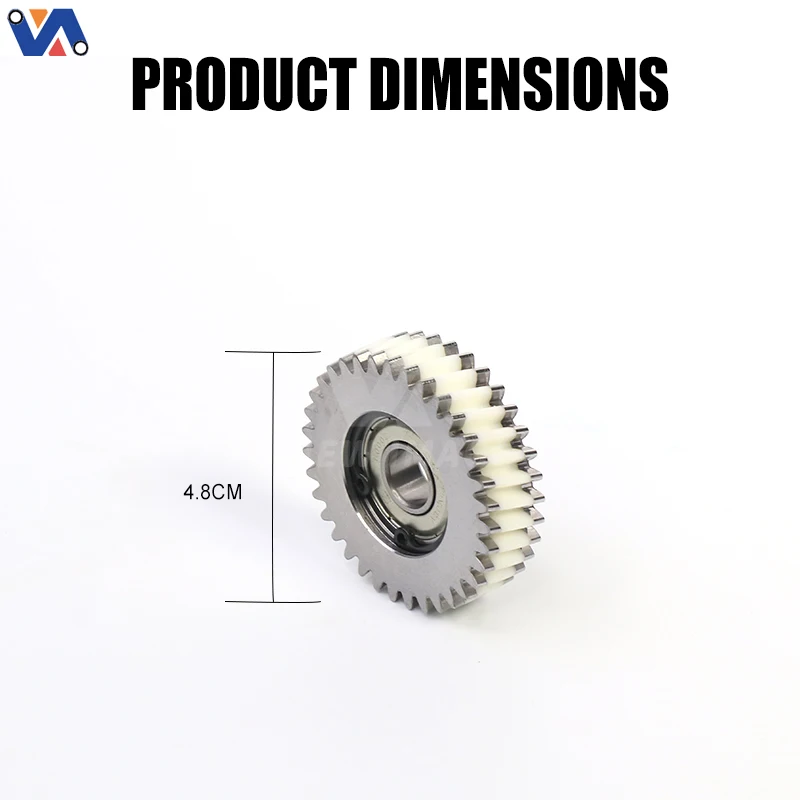 OUXI GT2000 gear assembly dimensions showing 4.8 cm outside diameter