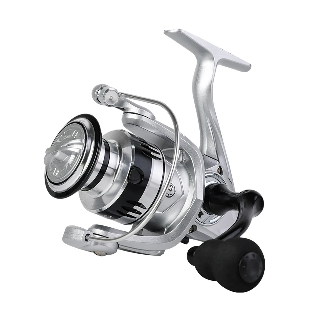 CNC Handle Lure Spin Fishing Reel 2000 Size 7000 Silver Spinning Reel 5000  Saltwater 3000 4000 Long Cast Spinning Reels for Bass