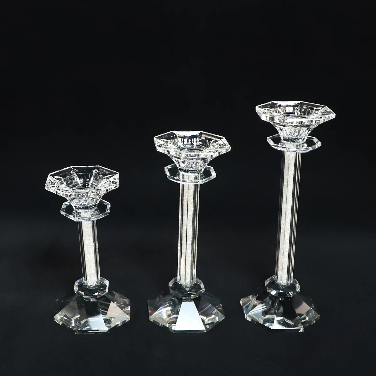 High quality Christmas home decoration suppliers crystal candle  holders lanterns and candle jars