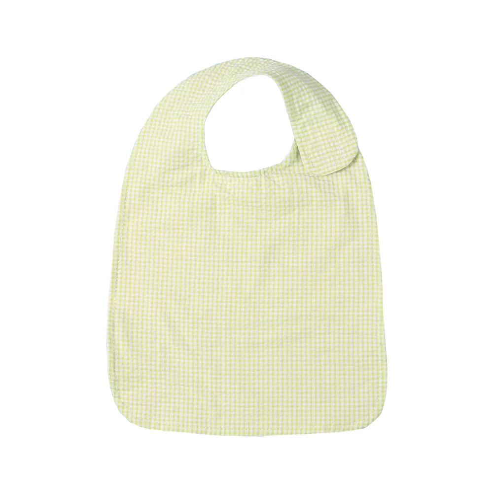 Wholesale Custom Baby Bib Boutique Organic Cotton Bib Seersucker Toddler Bib Necklace Newborn