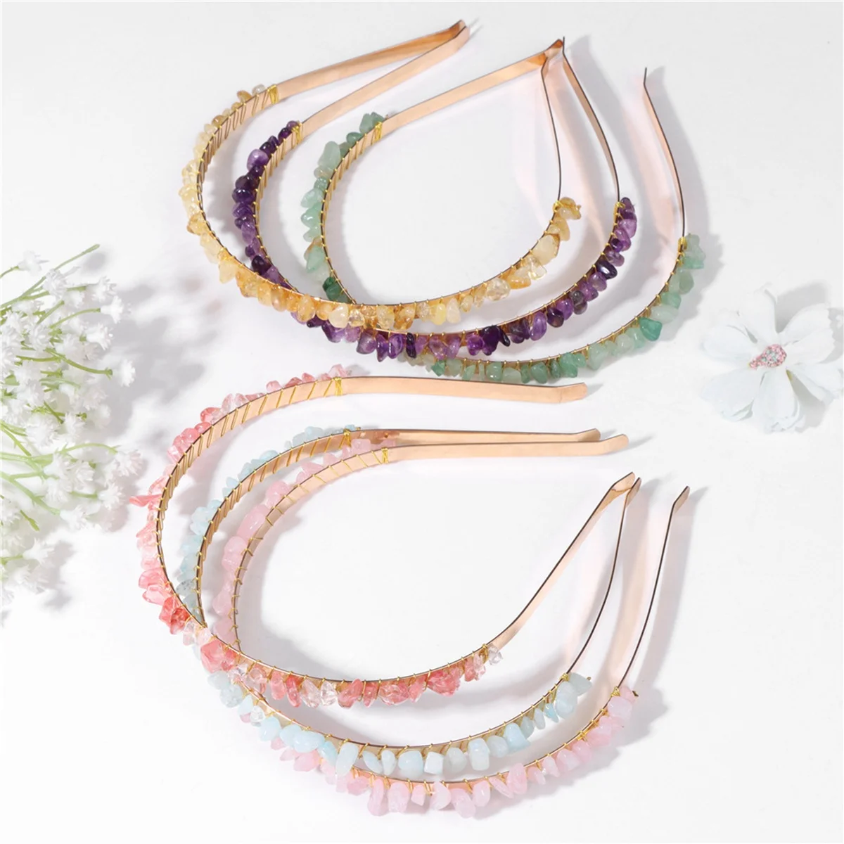 MULTICOLORED ZIRCON STONES LUXURY HEADBAND AND CRYSTAL  display picture 2