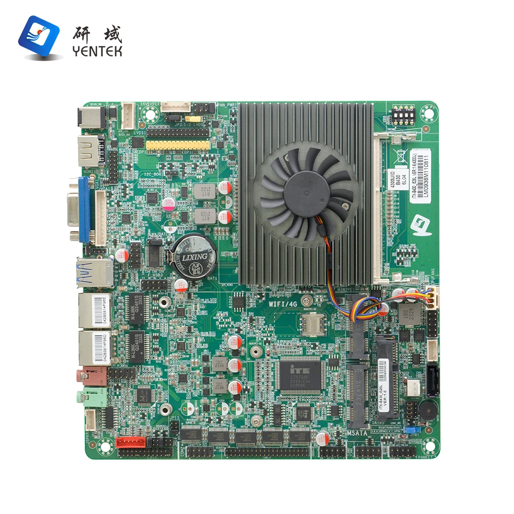 Intel I3 I5 I7 Processor DDR3 MSATA Industrial Mainboard 8 USB 6 COM HD VGA LVDS DC 12V Industrial Mini ITX Motherboard