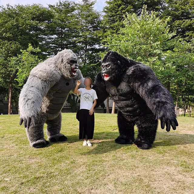 2.6 Meter Customized Inflatable Fat Costume Walking Furry Inflatable Gorilla Mascot Costume king Kong Suit