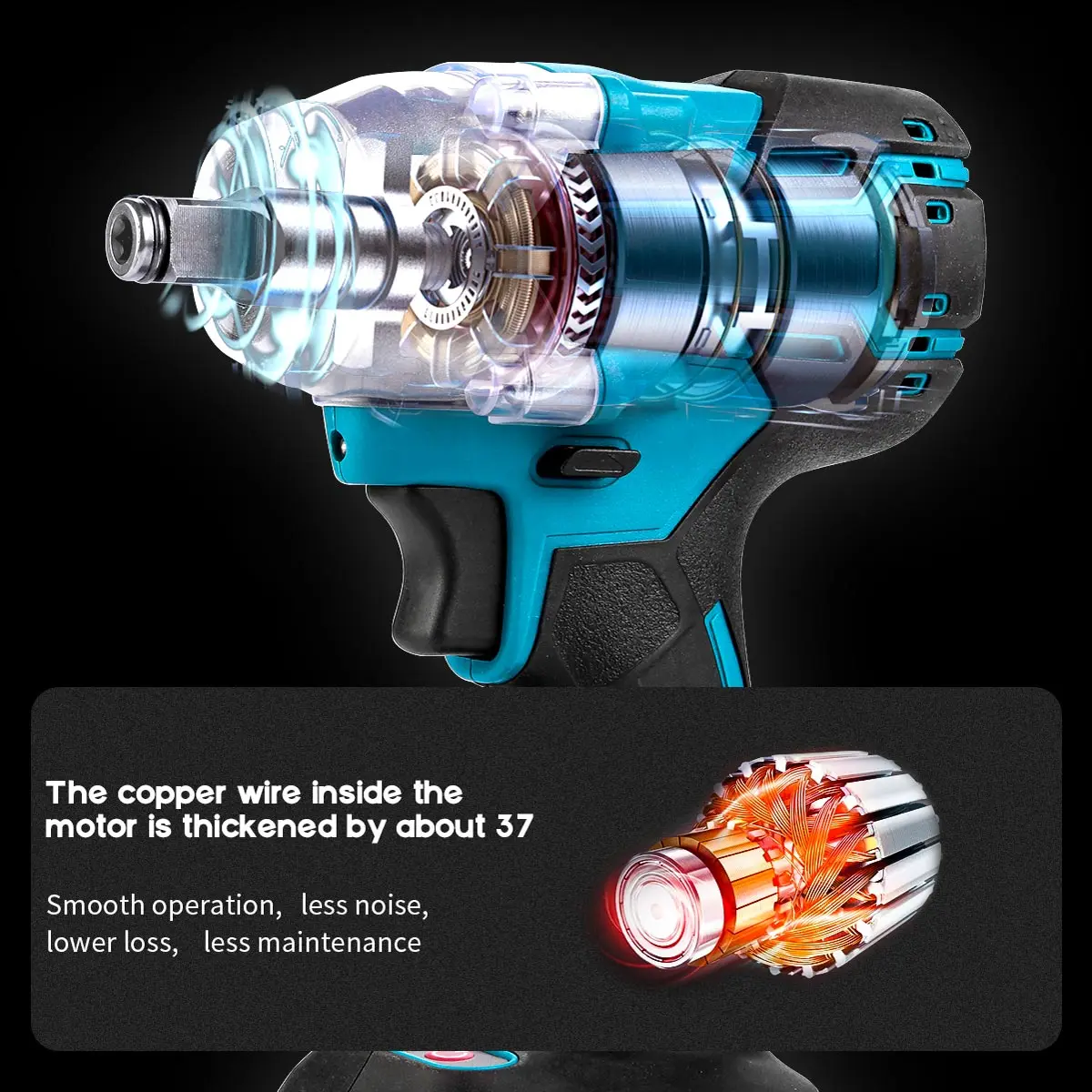 1/2 Impact Wrench For Trucks With Battery Powered Electric Wrench Torque Impact Power Wrenches