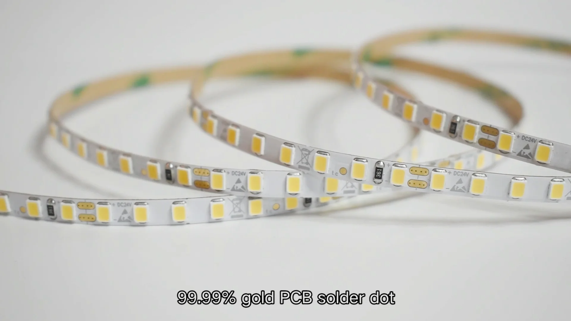 99 Gold Solder Joints Flexible Led Strip Light 24v 140led Ce Rohs 3
