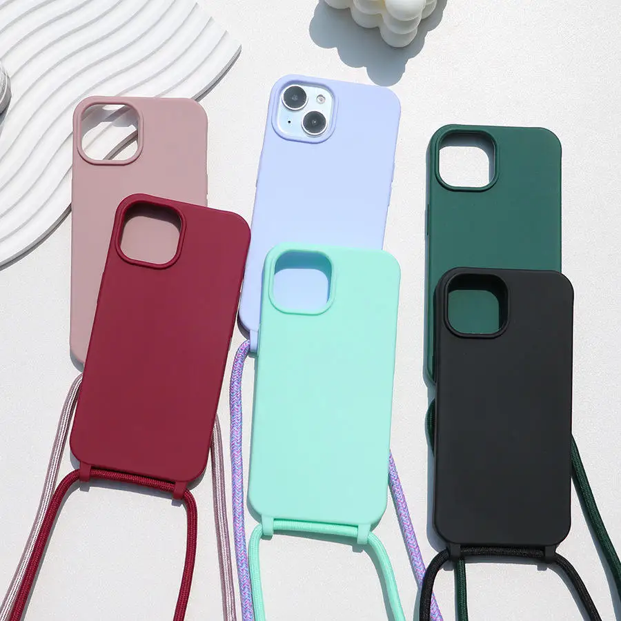 Adjustable All-Round Shockproof Protection Liquid Silicone Multi-Functional Lanyard Strap Mobile Phone Case for iPhone 17Pro Max