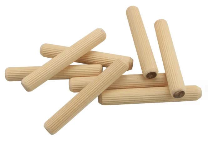 Furniture Hardware Round Wood Connector Threaded Wooden Dowel Rod