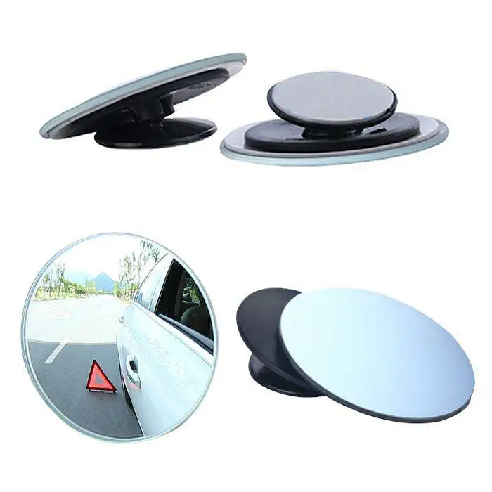 Car Rearview Auxiliary Round Mirror 360 Degree Adjustable Reversing