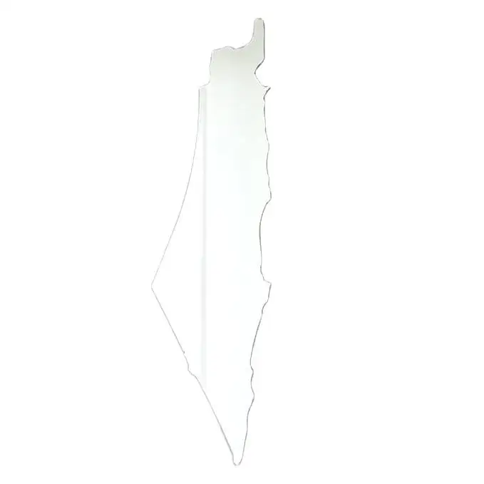 High Quality New Style Custom Shape 1mm Acrylic Mirror Sheet Custom Country Map Shape Acrylic Palestine Mirror for Decoration