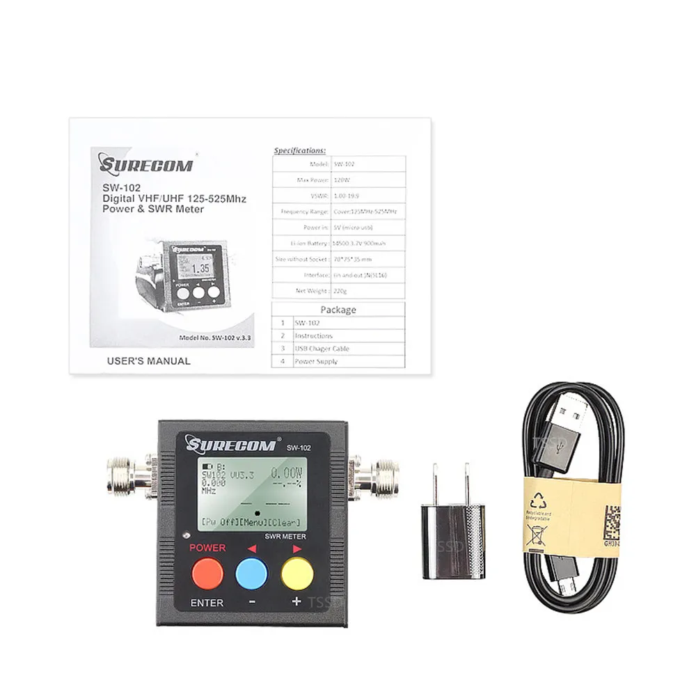 Surecom SW-102 125-525Mhz パワー&SWR計 Amazon.com: Surecom SW-102 SW102 125-525Mhz Digital VHF/UHF