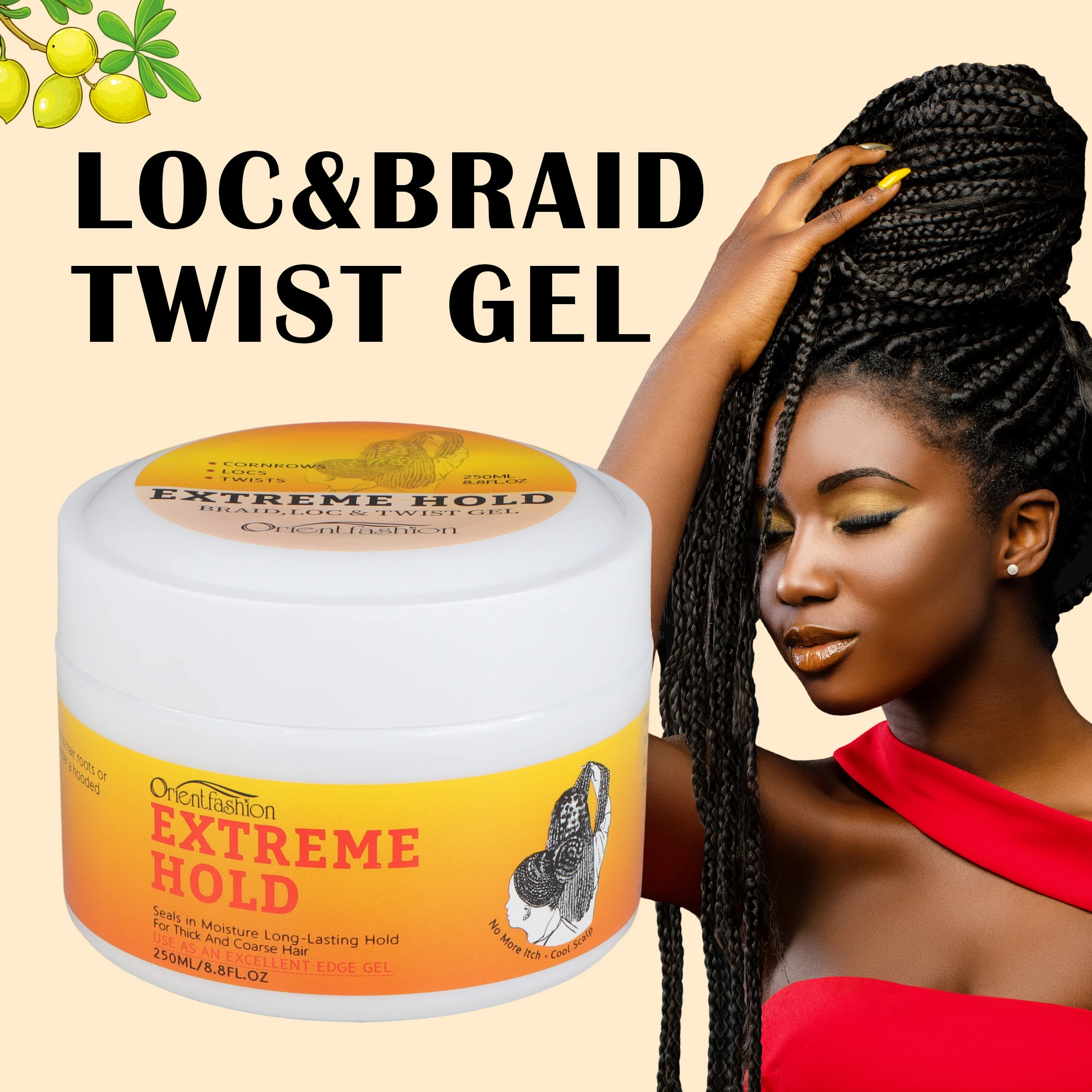[vast Braid Gel] Extra Hold Shine And Jam Gel Edge Control Shine And