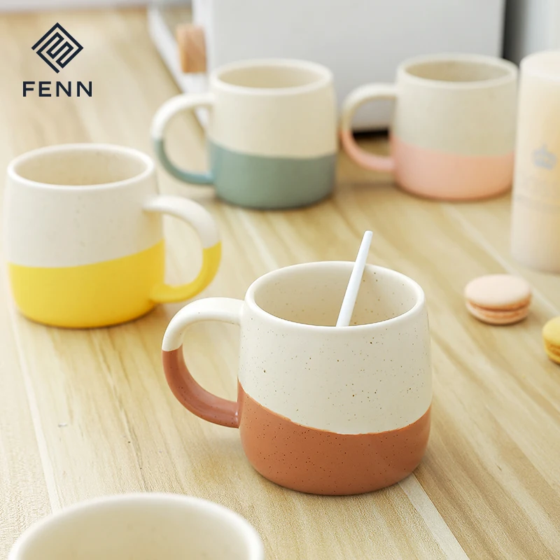 product fenn splash ink nordic ceramic clay mug porcelain splatter campfire mug ceramic speckled ceramic mug handmade sublimation cup-60