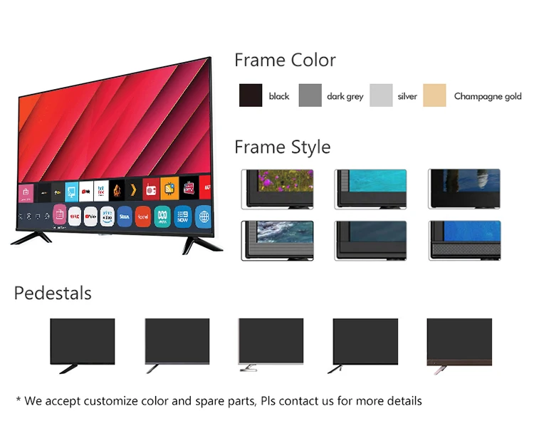 Manufacturer LED TV Television 43 Inch 4K Smart TV Wholesale