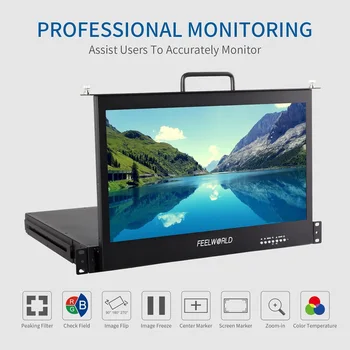 FEELWORLD SC173-HSD-56 17.3 Inch 1RU Professional Rack Mount Monitor Full HD with Multi-screen Option Boot Screen Customization detail image