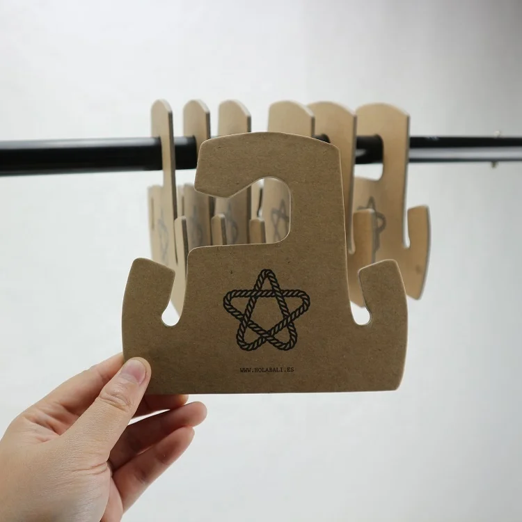 Chanclas de playa de cartón reciclado de papel Kraft, perchas