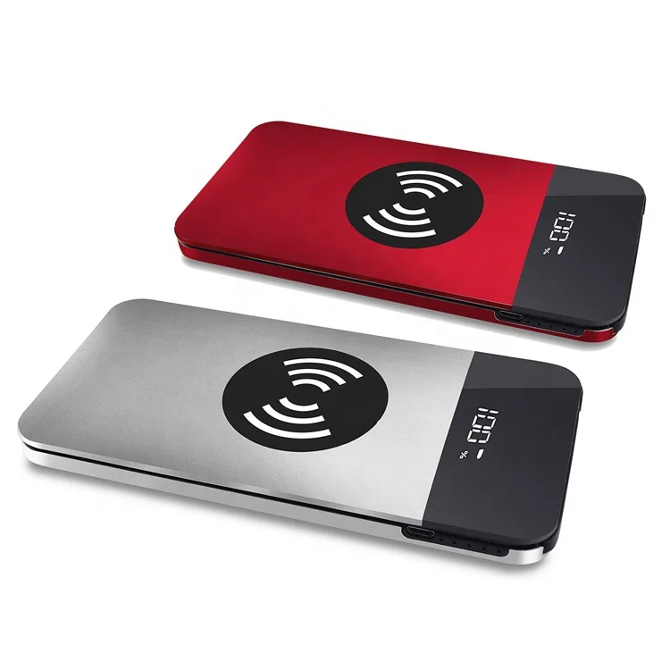 Alibabas Best Sellers Private Mold Multifunctional Ultra Slim Wireless Charger Portable Wireless Power Bank With LCD Digital
