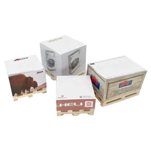 Hot Sale 3x3 in Sticky Note Cube Custom Recycled Wooden Pallet Paper Sticky Notepad Memo Pad Block