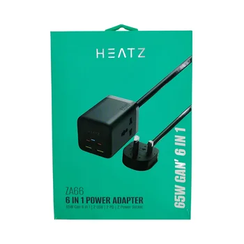 65W European Power Adapters 6 in 1 High-Efficiency Chargers by HEATZ guangzhou electronic technology co ltd