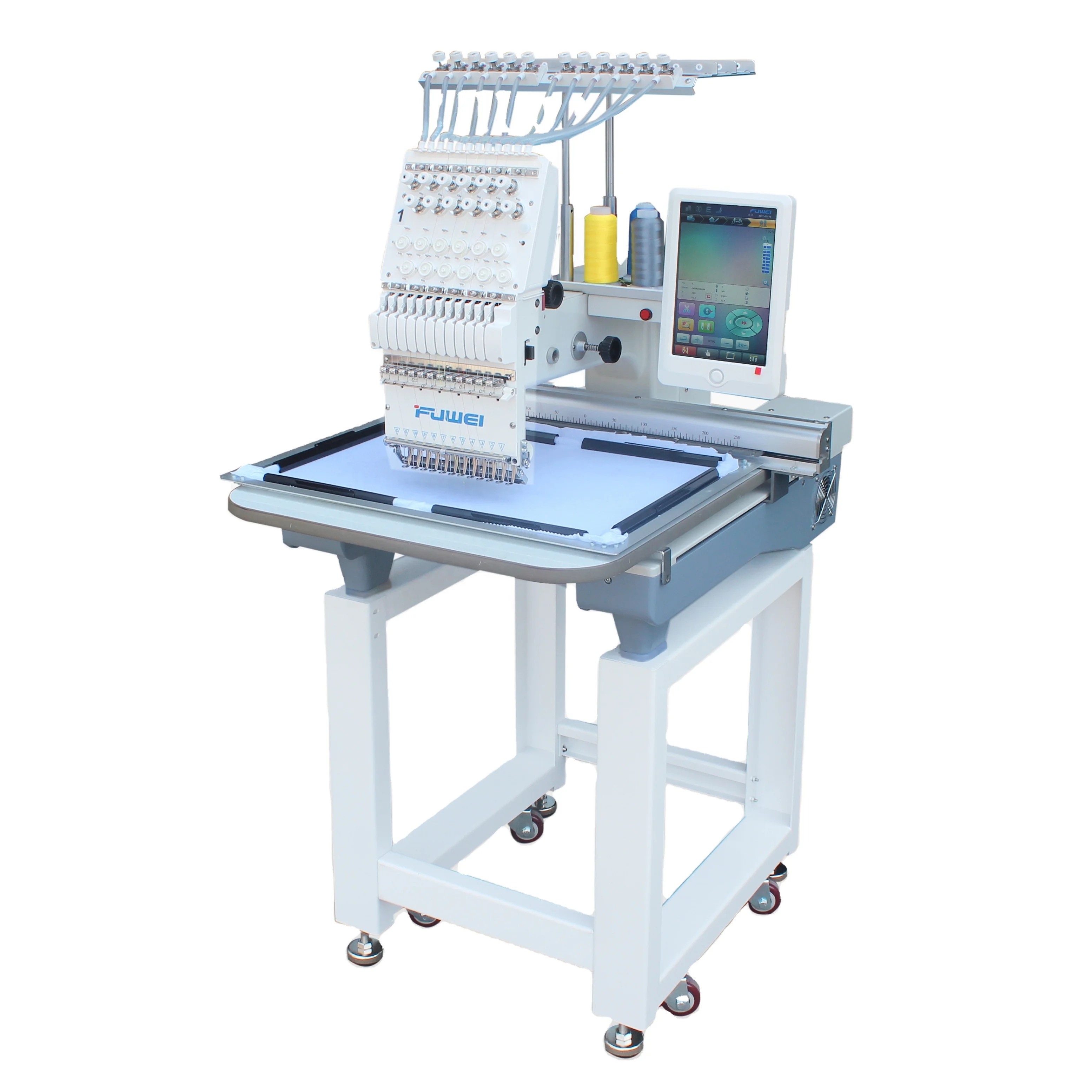 Fuwei Computerized Single Head Embroidery Machine with 15 Needles for Hat and Flat and Garments