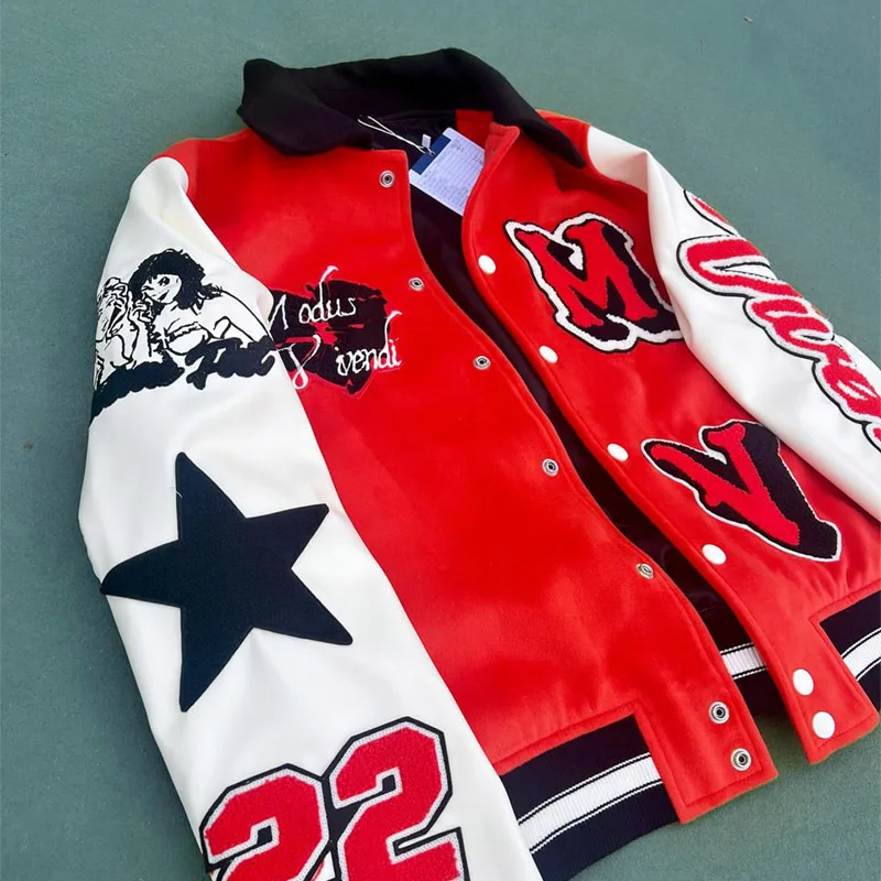 100% wool baseball jacket Custom unisex university college letterman varsity jackets for men_voghion.com