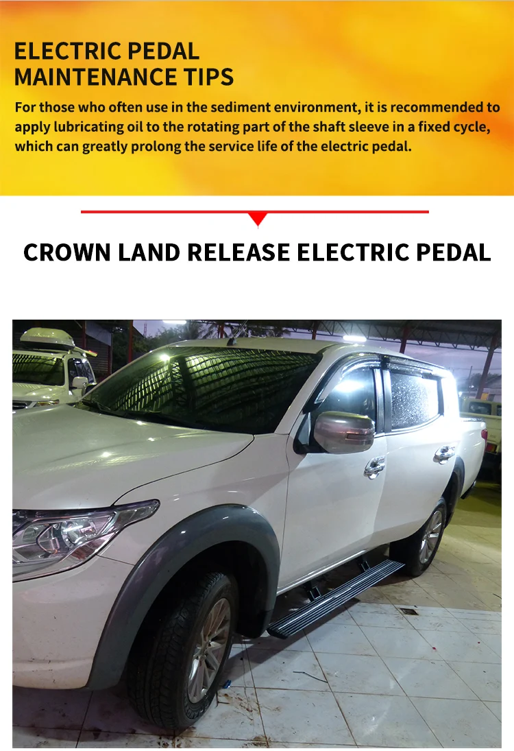 Exterior Accessories 4x4 Electric Side Step for Mitsubishi Pickup TRITON L200 Running Boards MAGNET DOOR Step supplier