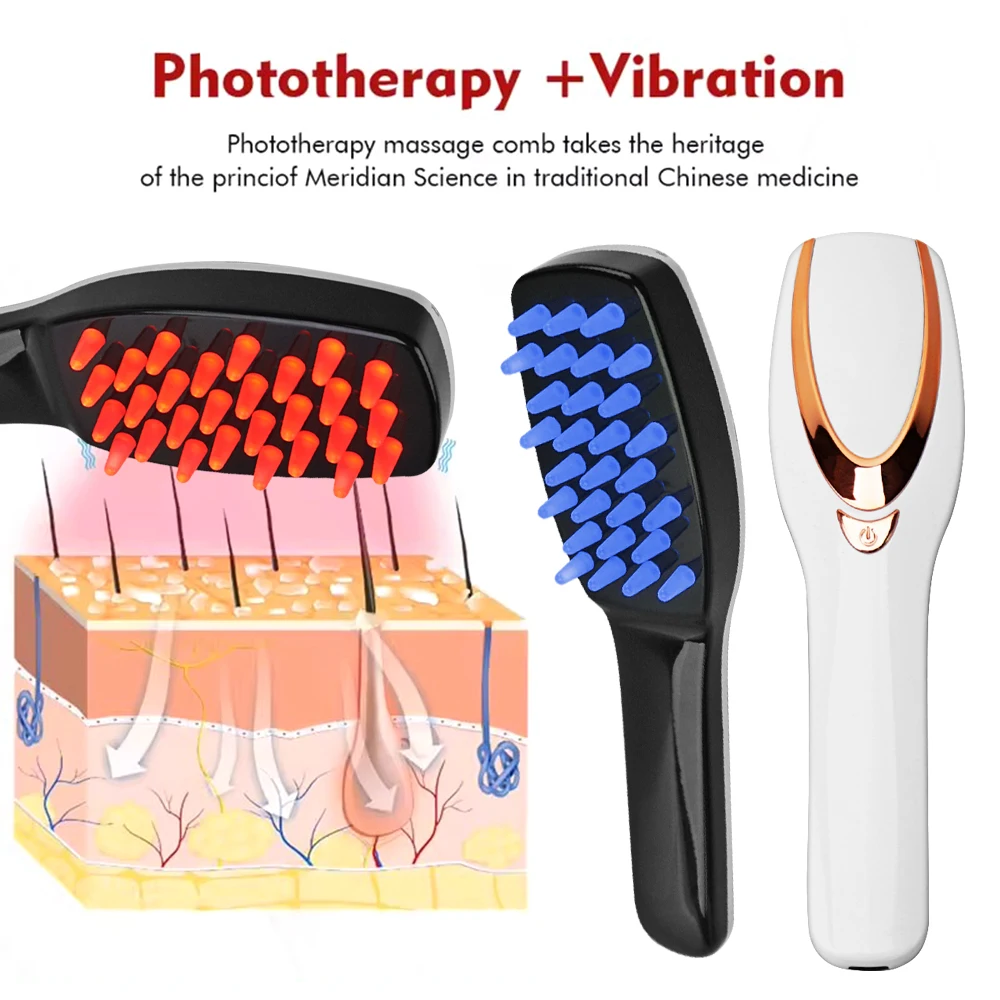Vibration Hair Massage Comb Professional Electric Scalp Massager Hair Brush