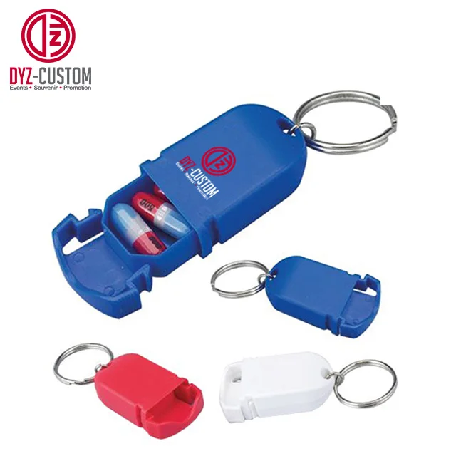 Рекламная пластиковая коробка для таблеток брелок портативная