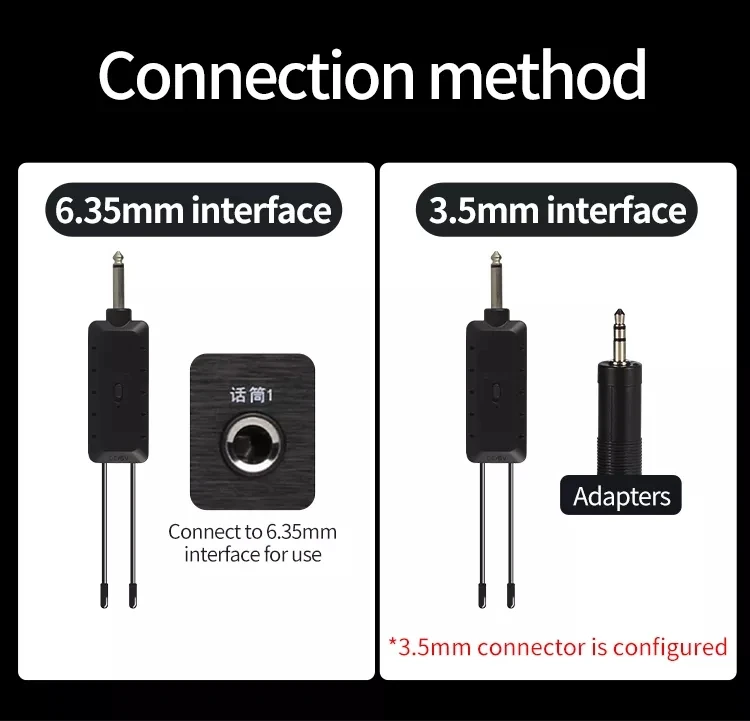 Microfono Wireless UHF HUACAM 2Pcs - Sistema Karaoke Per Feste E Meeting - Foto 8