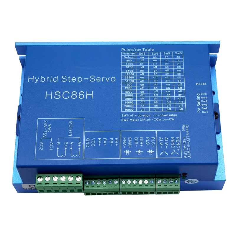 2 Phase 4 Wire Cnc Stepper Motor Driver HSC86H Nema 34 Servo Stepper Motor