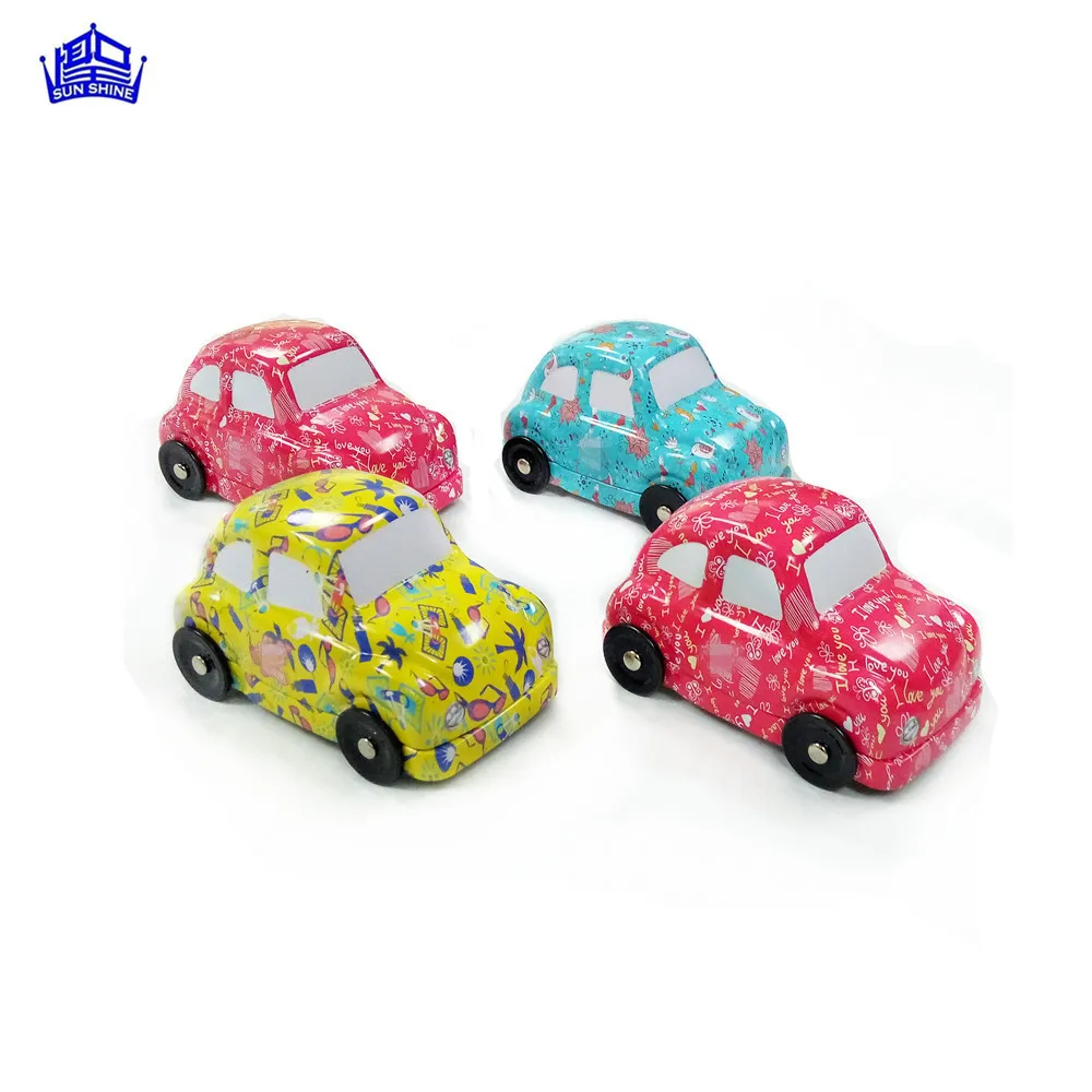 Cute Car Shape Tin Can Candy Gift Packing Tin Boxes For Children Toy