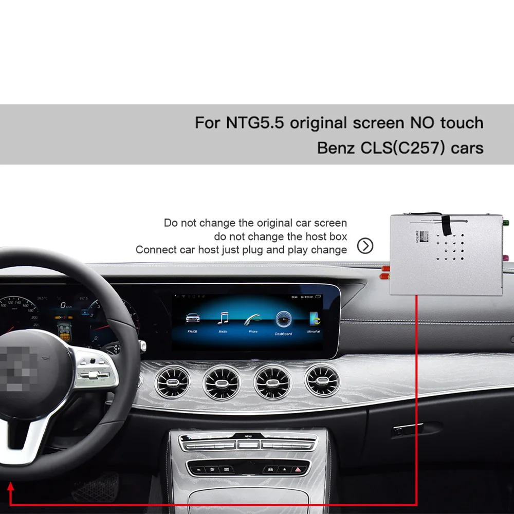 Premium Wireless Android Auto Full Screen LVDS Interface for Mercedes Benz CLS C257 NTG 5.5 Car 12.3 Inch Without Touch