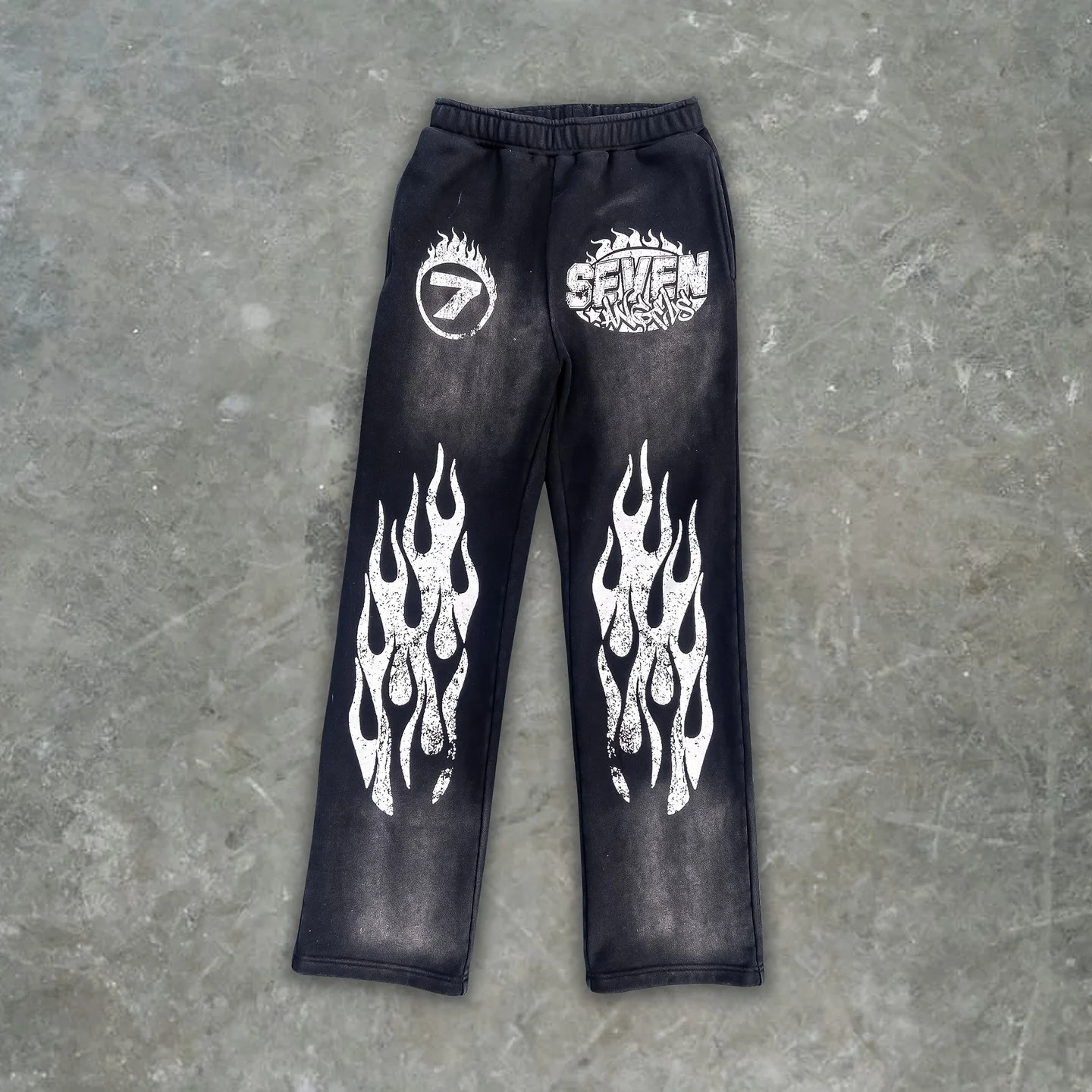 Custom Streetwear Sportswear Tracksuit Set for Men 2PCS Cotton Flare Sweatpants Acid Wash Sweat Suits Hoodie and Sweat Pants Set gallery 4