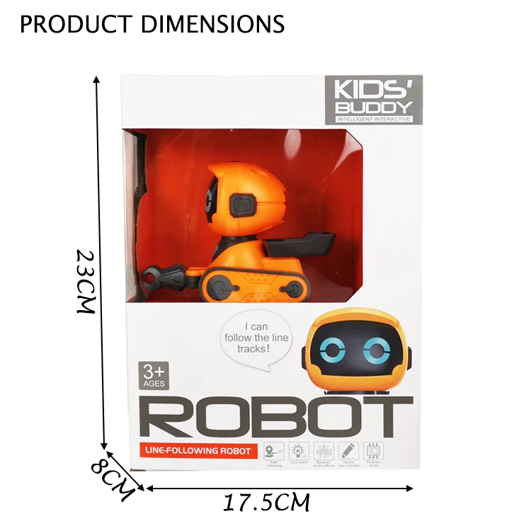 Intelligent Programming Toy Smart Draw Line Pen Follower Robot Electric Remote Walking Watch Control Robot Coding Robot