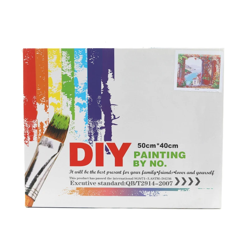 Diy Painting by Number Kit with Frame People Join Hands and Balloons Paint by Numbers on Canvas Home Art Decor