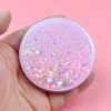 Pink round mirror