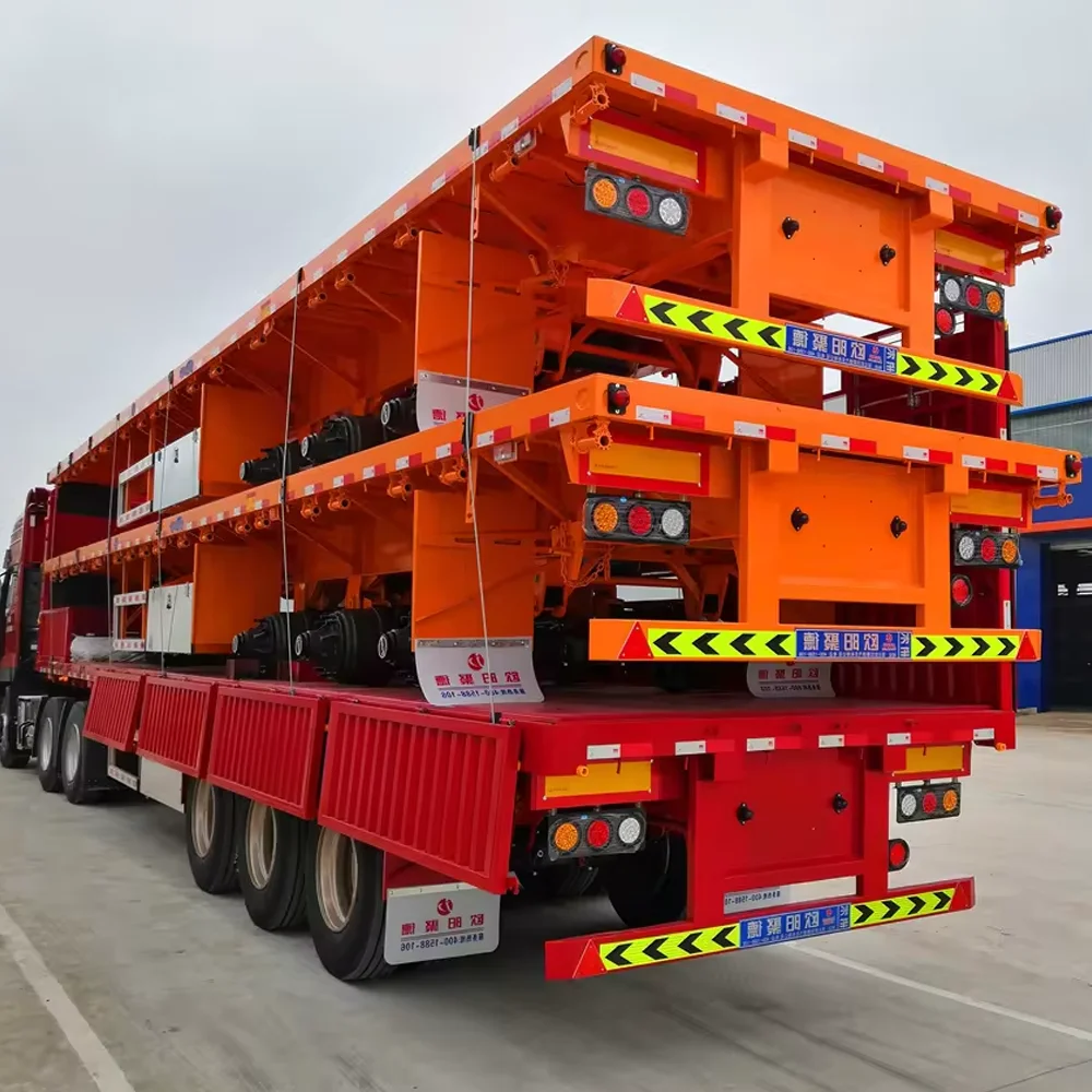 Oyjd Truck Mature Process Flatbed Trailer With Outrigger 20 Ton
